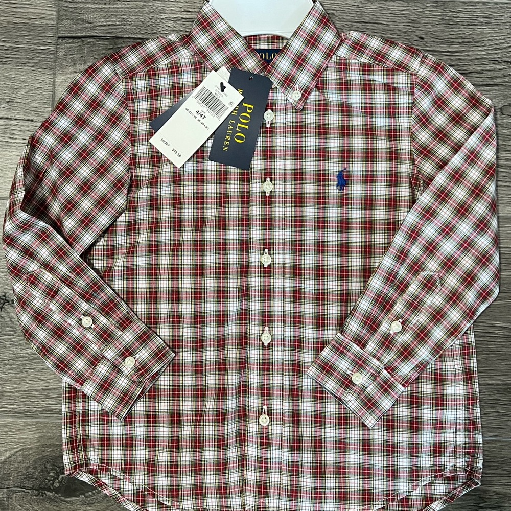 NWT Ralph Lauren Sz 4T button up shirt - Picture 3 of 6